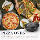 BAKERS FRIEND BAKER’S FRIEND ELECTRIC PIZZA OVEN 12" PIZZA MAKER - GRAPHITE GRAY - Like New