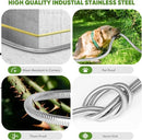 UNYWARSE GARDEN HOSE 50FT STAINLESS STEEL WATER HOSE NOZZLE FLEXIBLE - BUNDLE - Brand New