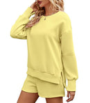 FKEEP WOMEN 2 PIECE OUTFITS SWEATSUIT SWEATSHIRT FALL CLOTHES WOMEN M - YELLOW - Brand New