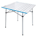 Growsun Folding Camping Table Aluminum Lightweight Square Table Blue Chain - Brand New