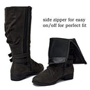 Luoika Women's Extra Wide Calf Slouchy Boots Black, Size 10XW - Like New