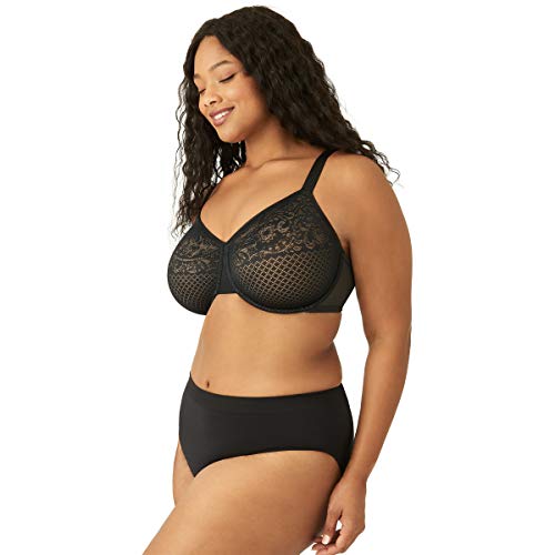 857210 Wacoal women's visual effects minimizer bra, Black, size 36C - Brand New