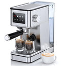 QJA ESPRESSO MACHINE 20 BAR COMPACT ESPRESSO MAKER FROTHER EM625 - SILVER - Like New