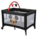 DISNEY BABY 3D ULTRA PLAY YARD WITH BASSINET BAGER PEEKING MICKEY BLACK - Like New