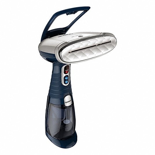CONAIR GARMENT STEAMER: 15 MIN STEAM TIME, 13 IN OVERALL LG - BLUE/SILVER - Like New