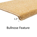 Patavin Carpet Stair Treads – Non-Slip Bullnose Carpet Indoor Pad 14-Pack Camel - Brand New