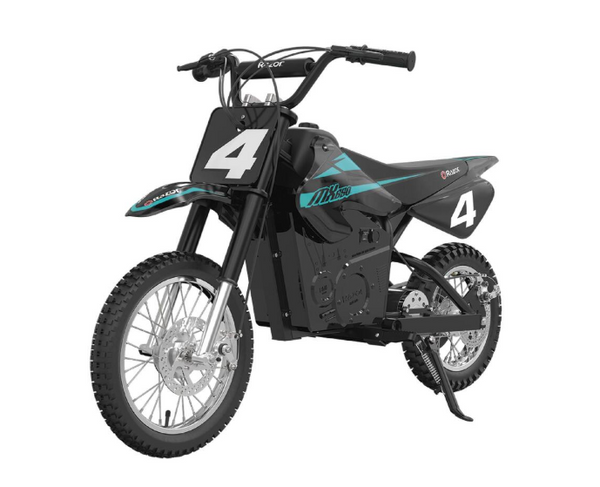 RAZOR - MX650 DIRT ROCKET EBIKE W/ 10 MILES MAX OPERATING RANGE- BLACK/TEAL - Like New