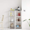 Roomnhome 4-Shelf Storage Unit E0 Grade MDF Tops Made in Korea (White) - Brand New
