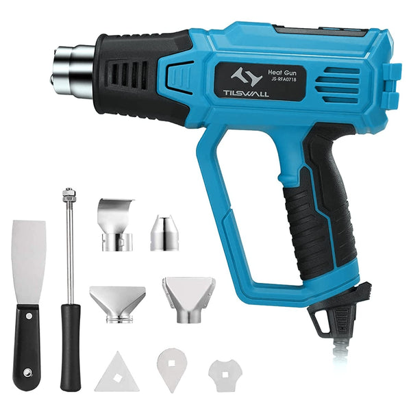 TILSWALL HEAT GUN 2000W HOT AIR BLOWER WITH 12 TEMPERATURE SETTINGS - BLUE - Like New