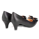 Sorliva Women Classic Bowknot Slip On Pumps Closed Pointed Toe Size: 40 - Black - Like New
