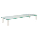 Kantek Glass Monitor Riser 5mm Tempered Glass Platform MS370 - Clear Glass - Like New