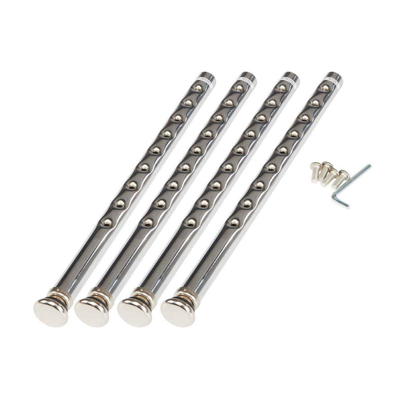 NATIONAL PUBLIC SEATING STEEL STOOL LEG EXTENSIONS (SET OF 4) - SLIVER - Like New