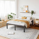 ZIYOO CALIFORNIA KING BED FRAME 14 INCHES TALL 3 INCHES WIDE WOOD SLATS - BLACK - Like New