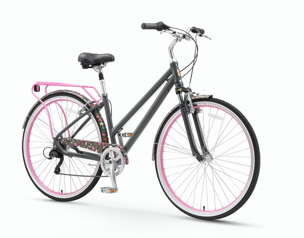 SIXTHREEZERO A/O Rosa Limited 7 28" Wheel Hybrid Bicycle - NEON FLOWER/PINK Like New