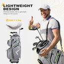 UNIHIMAL GOLF CART BAG, 15 WAY ORGANIZER DIVIDER TOP WITH HANDLES - GRAY/GREEN - Like New