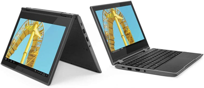 Lenovo 300E 2-in-1 11.6" HD TOUCH N4100 4GB 64GB SSD 81M90001US - BLACK - Like New
