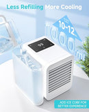 DIGIGOOD PORTABLE AIR CONDITIONERS COOLED FAN: WITH 7 COLORS, MH01RB - WHITE Like New