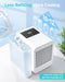 DIGIGOOD PORTABLE AIR CONDITIONERS COOLED FAN: WITH 7 COLORS, MH01RB - WHITE Like New