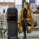 LOVEVOOK WOMEN'S 17.3" LAPTOP TRAVEL BACKPACK,40L ,3 PACKING CUBES - BLACK-BROWN - Like New