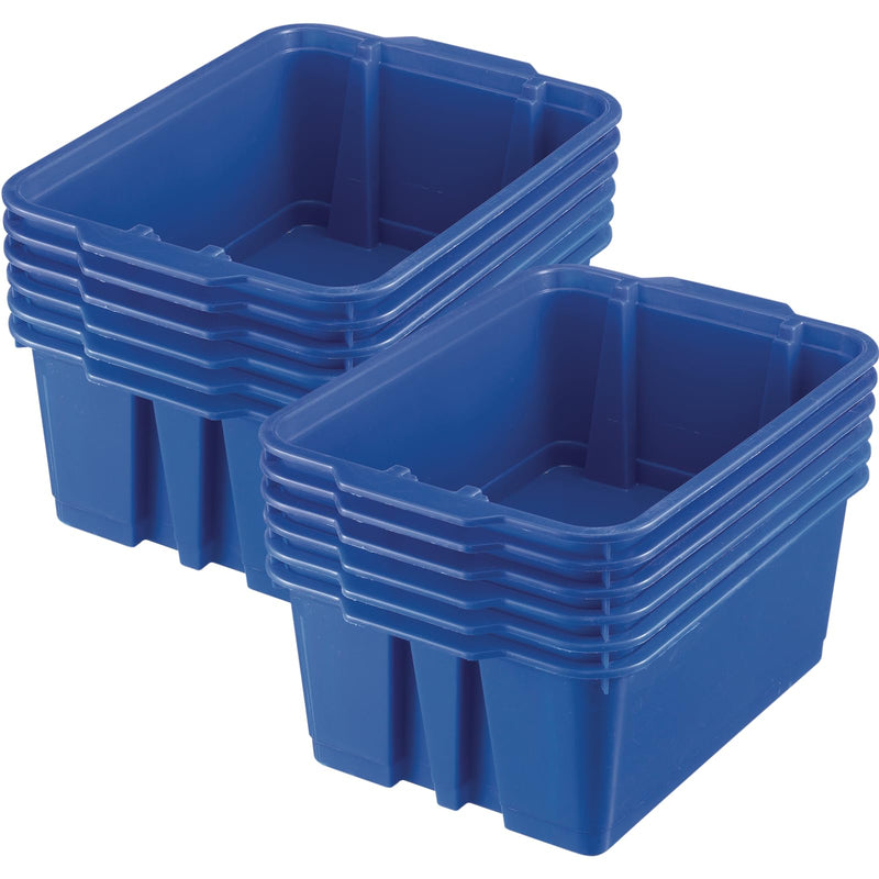 Really Good Stuff-160074BL Stackable Plastic Book and Organizer Bins - Like New