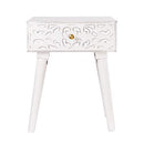White Antique Night Stand Table Multipurpose -16x13x20 Inch B08C9FGCPT - Like New