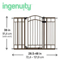 Ingenuity Decorative Extra Tall Baby Gate & Dog Gate 28.5"-48" x 36" - Bronze - Brand New