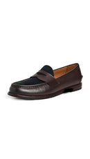 POLO RALPH LAUREN MEN'S PLAID PENNY LOAFERS DARK BROWN/BLACKWATCH SIZE 13 - Like New
