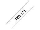Brother Genuine P-touch TZE-131 Tape 0.5" (12MM X 8M) Standard Laminated Tape - Brand New