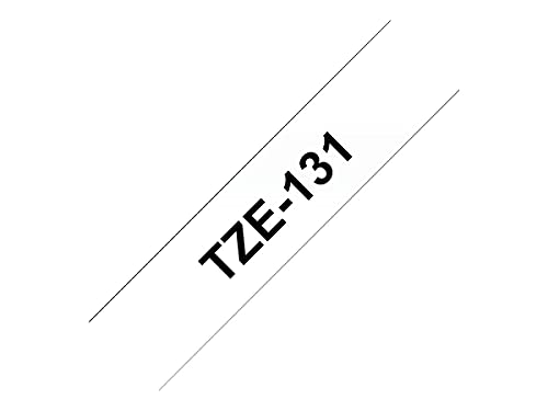 Brother Genuine P-touch TZE-131 Tape 0.5" (12MM X 8M) Standard Laminated Tape - Brand New