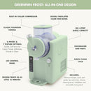 GREENPAN FROST ICE CREAM MAKER, SORBET, MILKSHAKES, FROZEN YOGURT - GREEN - Like New