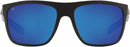 Costa Del Mar Men's Broadbill Blue Mirror Matte Gray Frame Square Sunglasses - Like New
