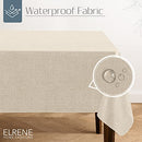 ELRENE HOME FASHIONS MONTEREY TABLECLOTH FLANNEL 60"X102" RECTANGLE - IVORY - Brand New