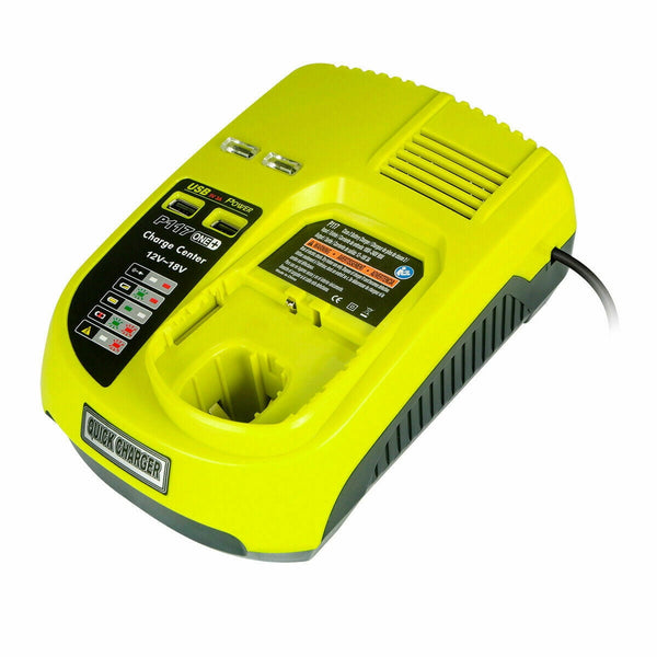 RYOBI P117 18V ONE+ DUAL CHEMISTRY FAST BATTERY CHARGER P118 - GREEN - Like New