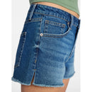 NO BOUNDARIES MID-RISE DENIM SHORTS 3" INSEAM - SIZE: WOMEN 6 - DARK MEDIUM WASH - Brand New