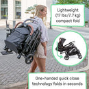Summer Infant Ingenuity 3Dquickclose CS+ Compact Fold Stoller - Gray - Like New