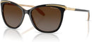 RALPH LAUREN RA5203 CATEYE SUNGLASSES - BLACK NUDE/BROWN GRADIENT POLARIZED - Like New