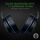 RAZER THRESHER HEADSET FOR PC PS4 PS5 WIRELESS DIGITAL MICROPHONE - BLACK BLUE - Like New