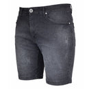 GALAXY BY HARVIC BLU ROCK DEMIN MEN’S JEAN SHORTS - SIZE: MEN 34 - BLACK WASH - Brand New