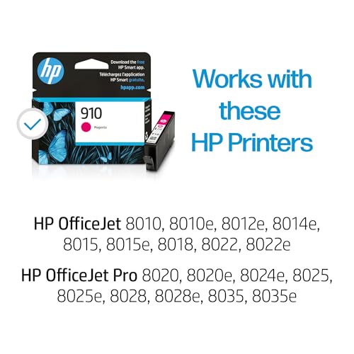 HP 910 MAGENTA INK INSTANT INK HP PRINTERS WORKS WITH PRINTER SERIES 3YL59AN - Brand New