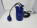 EZ TRAVEL COLLECTION 1/2 CLEAR WATER SUBMERSIBLE PUMP WITH FLOAT 1580 GPH - BLUE - Like New