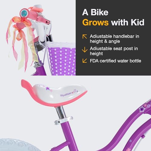 RoyalBaby Girls Bike EZ Bike Stargirl Training Free Balance to Pedal Easy - Like New