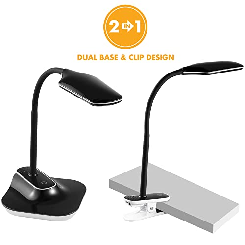 REALSPACE PRESSLER LED DESK/CLIP LAMP USB CHARGING 17"H 9513175 - BLACK - Brand New