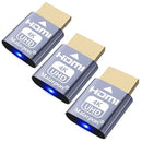 MALARPON HDMI Dummy Plug fit-Headless Display Emulator DDC EDID Headless 3PACK - Brand New