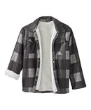 Men’s Magnet Close Adaptive Sherpa Lined Shirt Jacket - Black & Grey Check - L - Brand New