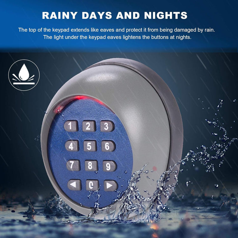 CO-Z Security Wireless Code Gate Keypad for Sliding Gate Opener Motor - BLUE - Like New