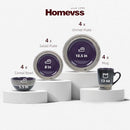 HomeVss 16 Piece Dinnerware Set, Ceramic Plates and Bowls Sets for 4 - Like New