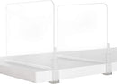RICHARDS ACRYLIC CLOSET SHELF DIVIDER AND SEPARATOR 6 PACK - CLEAR - Like New
