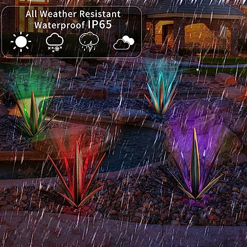 KODIBO LARGE TEQUILA RUSTIC SCULPTURE, RUSTIC METAL AGAVE - MINT GREEN - Like New