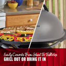 George Foreman Indoor, Outdoor 15-Serving Domed Electric Grill GFO240SC - Silver - Like New