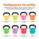 Amazon Basics Vinyl Coated Cast Iron Kettlebell, 20 Pounds, Wide Handle - Orange - Brand New